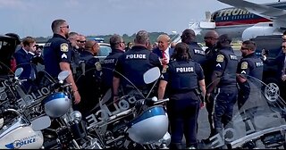 Trump Greets Police Officers In Georgia