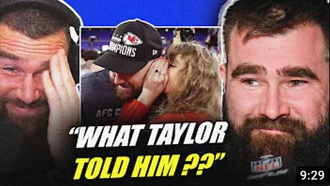 Jason Kelce REACTS Travis' "LOVE CONFESSION" for Taylor Swift at AFC Championship