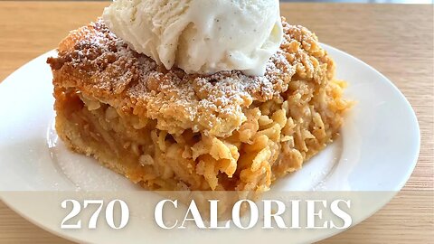 Cinnamon Polish Apple Cake with Crispy Top | Jablecznik | Healthy Low Calorie Dessert