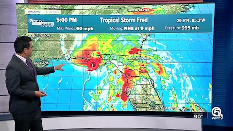 Tropical Storm Fred makes landfall in Florida Panhandle; Henri forms near Bermuda