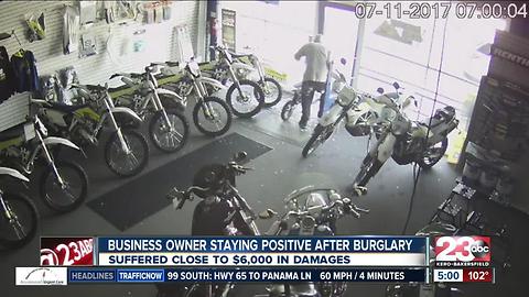 Business owner staying positive after burglary