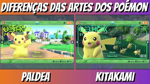 Diferenças das ARTES da Pokédex de Pladea e Kitakame - Pokémon Scarlet&Violet + DLC (THe Team Mask