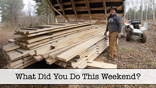 Sorting Lumber and Dropping Trees. What Did You Do This Weekend?