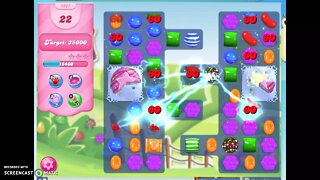 Candy Crush Level 1927 Audio Talkthrough, 2 Stars 0 Boosters