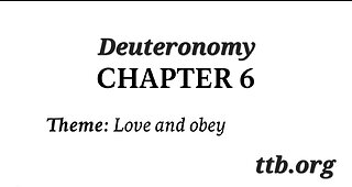 Deuteronomy Chapter 6 (Bible Study)