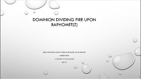 Dominion Bible Code v27