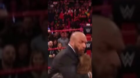 Ronda rousey puts Triple H through a table on WWE raw #shorts