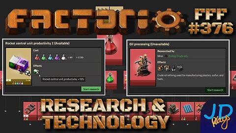 Factorio Friday Facts #376 ⚙️Research and Technology
