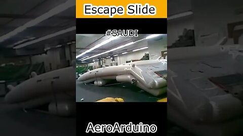 Watch Huge Saudi Airlines Escape Slide Blowing #Aviation #Fly #AeroArduino