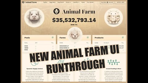 ANIMAL FARM UI UPDATE FOR THE WEBSITE AFP PRICE GOING UP WAITING FOR LAUNCH 18OCT