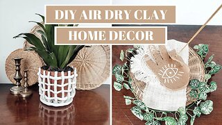 DIY AIR DRY CLAY HOME DECOR Projects | Easy To Make And Budget Friendly | Incense Holder & Woven Pot