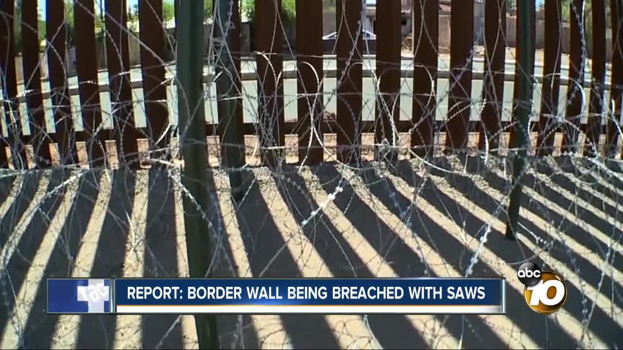 Report: Border wall being breached with saws
