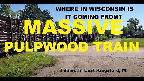 Massive Pulpwood Train... Wisconsin Must Be Cutting Down Entire Forests! #trains | Jason Asselin