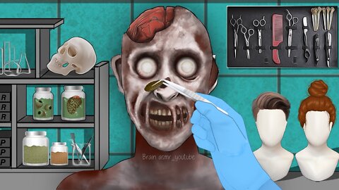 스톱모션 - Makeup transform Zombie into Human 2 - Plastic surgery animation ASMR