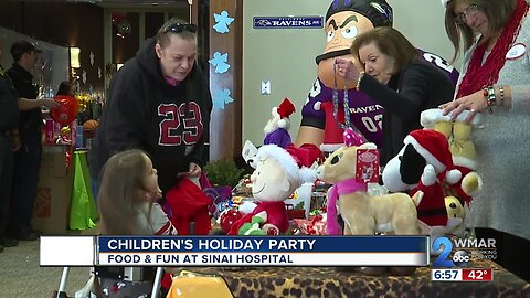 Children's holiday party, food & fun at Sinai Hospital