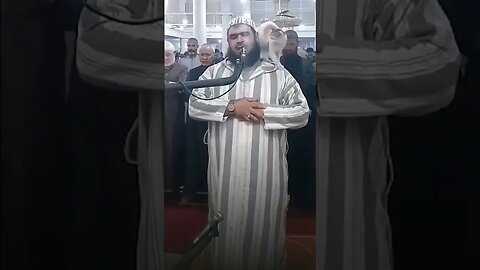 The moment the cat jumped onto the Imam during live broadcast of Ramadan prayer in Algeria
