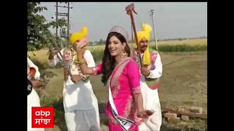 Miss Universe Harnaaz Sandhu's Bhangra in her hometown .