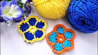 wow 🤗 you will love this little flower motif ,you can use it everywhere 👌🏻 #crochet