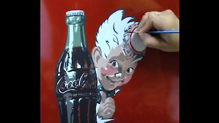 Painting a Retro Style Fridge Into a Coca Cola Fridge