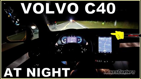 AT NIGHT: Volvo C40 Recharge Twin AWD ULTIMATE - Interior & Exterior Lighting Overview