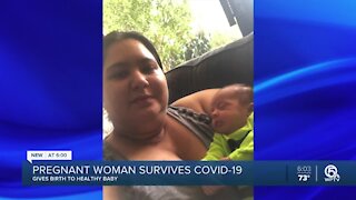 Pregnant Palm Beach Co. woman contracts coronavirus, gives birth, survives after weeks in hospital