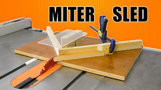 Make a Miter Sled Jig for the Table Saw - Perfect Miter Cuts Every Time!