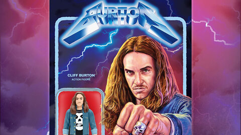 In-hand look at Cliff Burton ReAction Figure from Super7 -The Metallica bassist comes with a hammer!