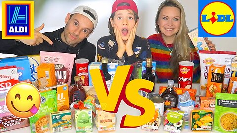 TASTE TEST! Lidl Vs Aldi Food eating challenge!