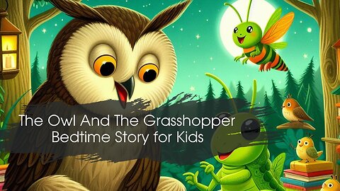 The Owl And The Grasshopper || Bedtime Story for Kids in English