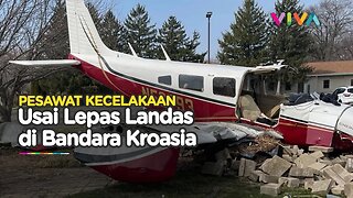 2 TURIS TEWAS, Pesawat Jatuh di Pantai Kroasia Usai Lepas Landas