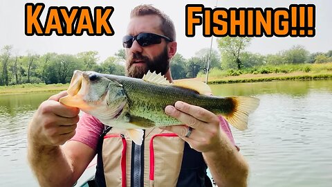 Kayak FISHING For BASS!!! (Catch and Cook)