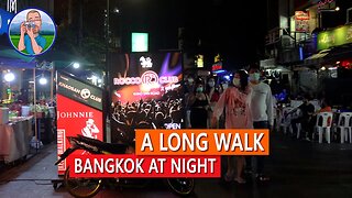 Long EVENING WALK from Khao San Road in Bangkok 🇹🇭