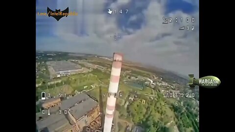 Army recon camera atop of Kherson chimney hit with Russian FPV kamikaze drone