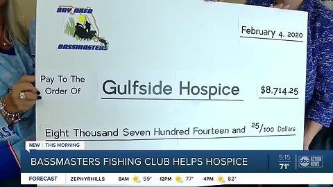 Bay Area Bassmasters support grieving member by donating more than $40K to Gulfside Hospice
