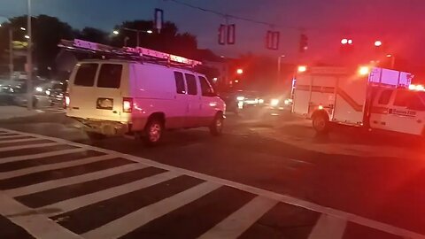 Boston police and fire respond to a motor vehicle accident at Humboldt on Martin Luther king