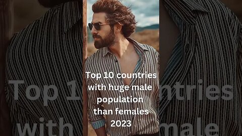 Top 10 countries where male are outnumbered than females 2023 #youtubeshorts