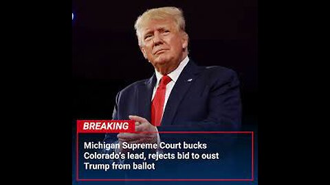 MichiganSC Rejects Bid to Exclude Trump from 2024 Ballot!