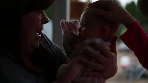 Grandma gets emotional surprise, meets granddaughter for first time
