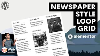 Newspaper Style Loop Grid Posts - Alternate Templates - Elementor Wordpress Tutorial