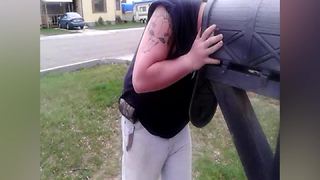 Guy Gets His Head Stuck In A Mailbox