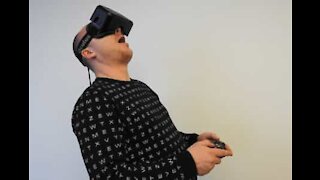Man floored during virtual reality experience