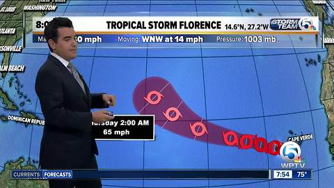 Tropical Storm Florence update - 9/1/18 - 8am report