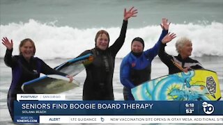 Seniors find boogie board therapy