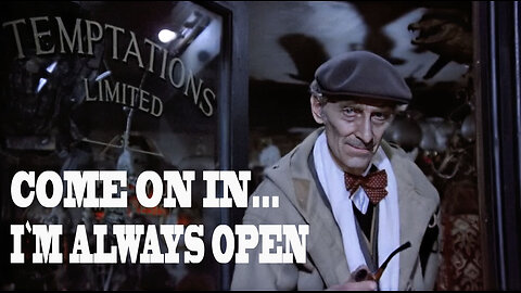 PETER CUSHING AND HIS TEMPTATION SHOP