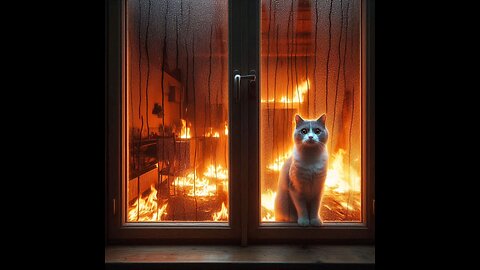 I thought the cat was burning😿🤣