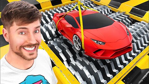 MR. BEAST - Lamborghini Vs World's Largest Shredder