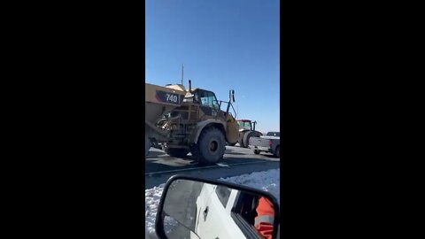 🇨🇦 BIG CANADIAN TRUCKS 🇨🇦 CREATE BLOCKADE 🚚*CAT GRAVEL TRUCKS*🚛