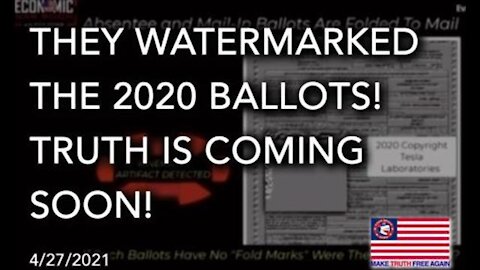 Huge! They Watermarked The 2020 Presidential Election Ballots! Truth Coming Soon!