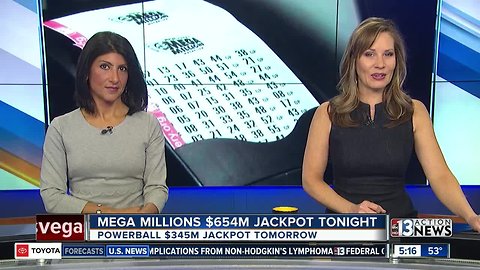 Mega Millions jackpot up to $654M