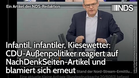 Infantil, infantiler, Kiesewetter: CDU-Politiker reagiert auf NachDenkSeiten-Artikel & blamiert sich